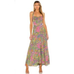 S/W/F Halter Dress Maxi in Hacienda Paisley